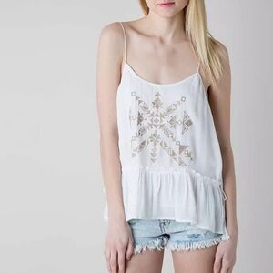 BKE Gimmicks Aztec Embroidered Cami  sz M